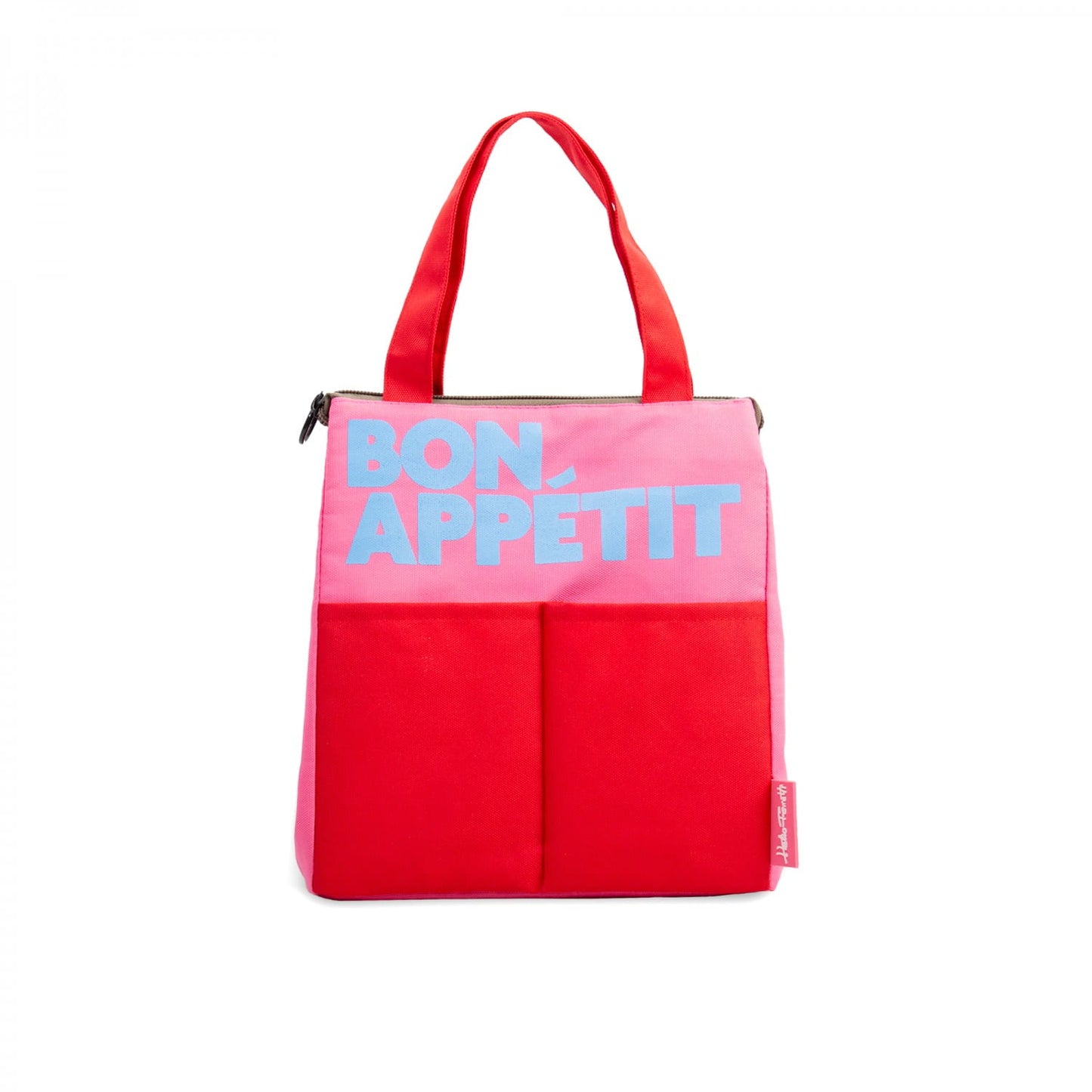 'Bon Appetit' Lunchbag - Pink & Red image 0