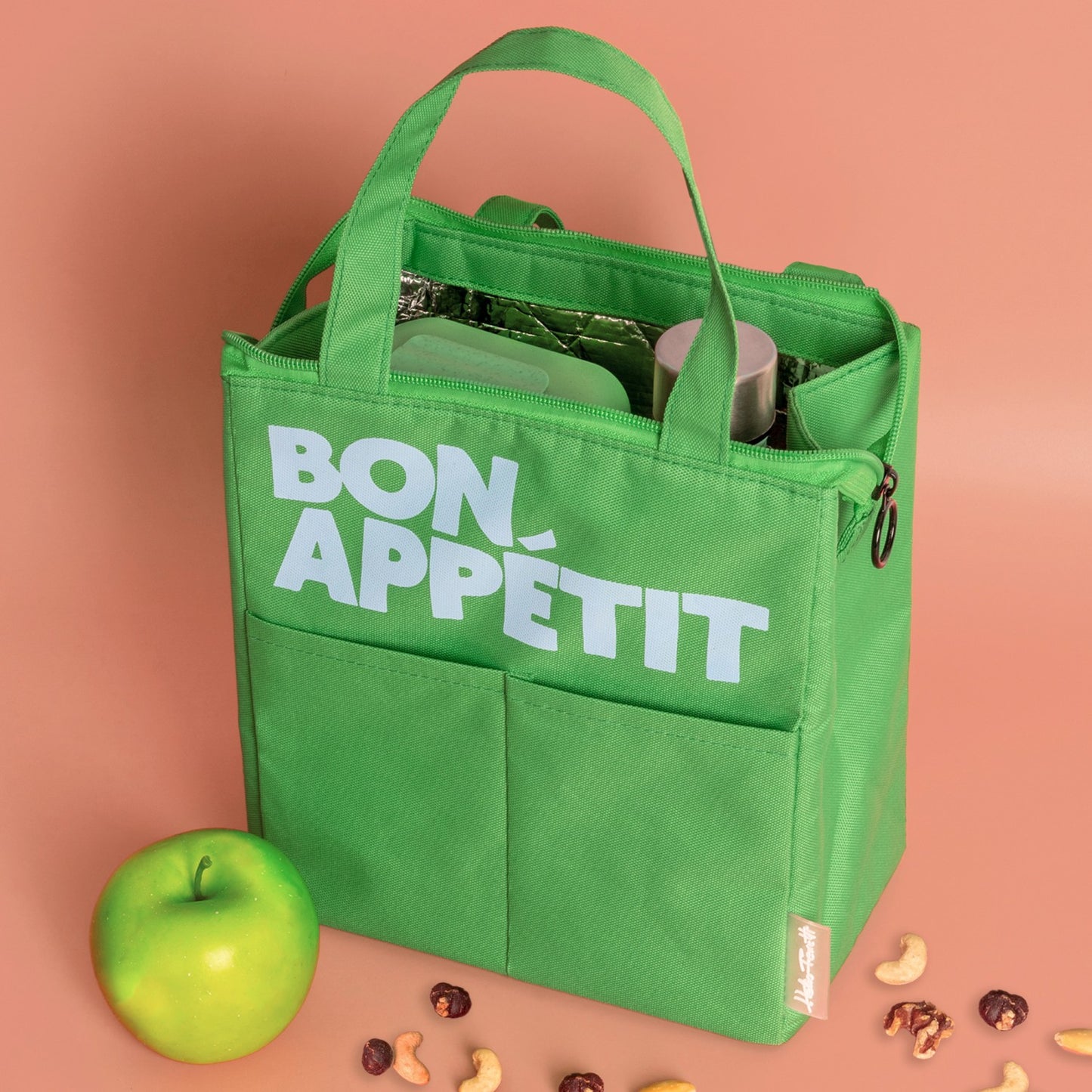 'Bon Appetit' Lunchbag - Green & Blue