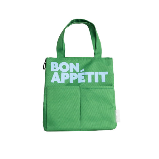 'Bon Appetit' Lunchbag - Green & Blue