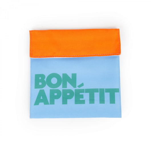 'Bon Appetit' Snack Bag Blue, Orange & Green
